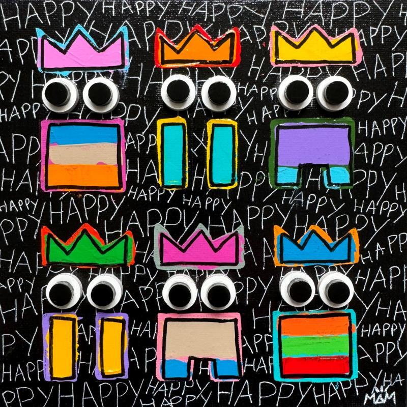 Peinture TRIBU par Mam | Tableau Pop-art Icones Pop Scènes de vie Minimaliste Acrylique