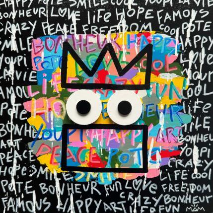 Peinture SMILE POTE par Mam | Tableau Pop-art Acrylique Icones Pop, Portraits, Société