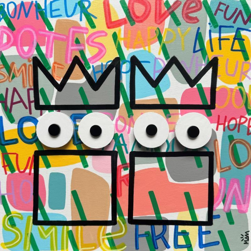 Peinture JUMEAUX POTES par Mam | Tableau Pop-art Portraits Société Icones Pop Acrylique