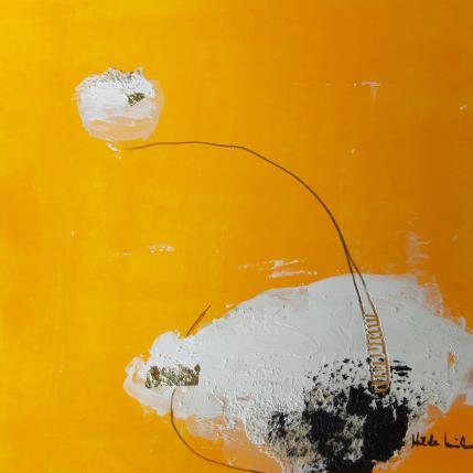 Painting Abstract yellow A 132 by Wilms Hilde | Painting Abstract Acrylic, Gluing