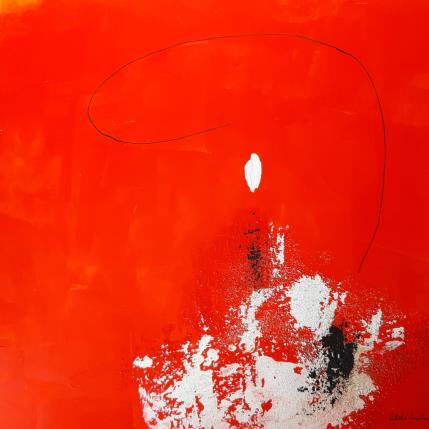 Peinture Abstract red C 138 par Wilms Hilde | Tableau Abstrait Acrylique, Collage