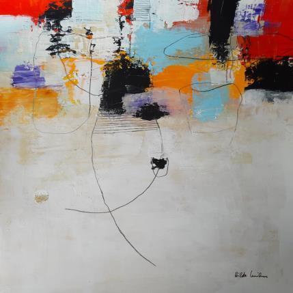 Peinture Abstract colorful C140 par Wilms Hilde | Tableau