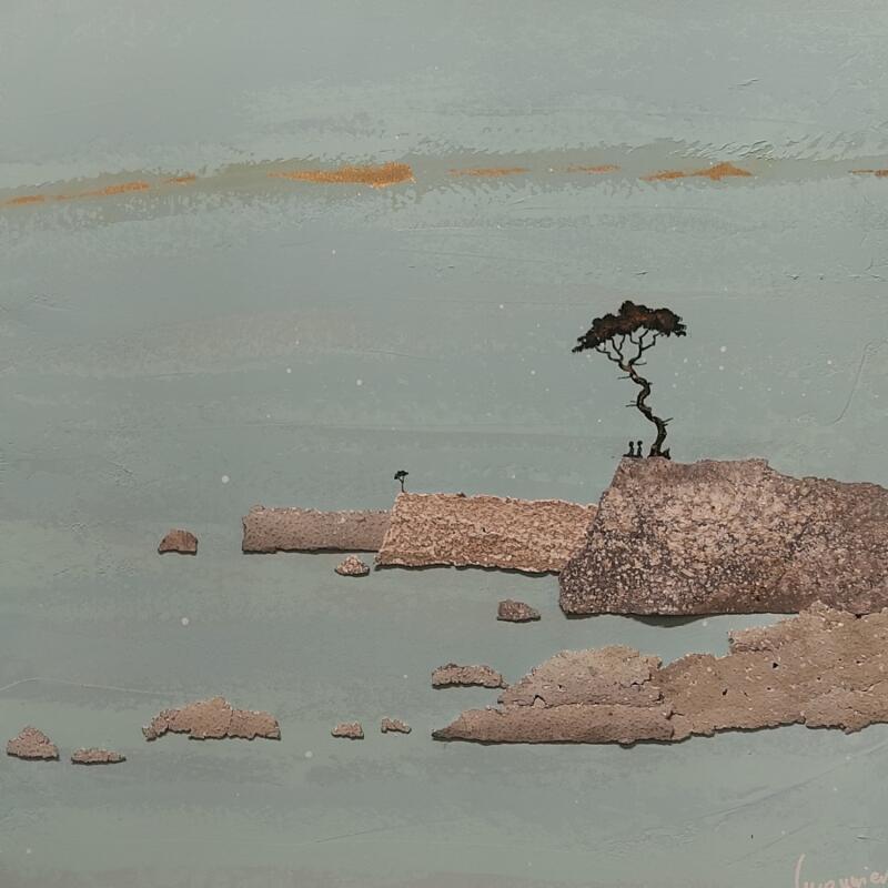 Peinture Calme plat par Lemonnier  | Tableau Matiérisme Paysages Acrylique Zinc