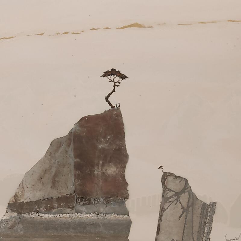 Peinture Sandstone par Lemonnier  | Tableau Matiérisme Paysages Acrylique Zinc