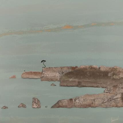 Painting Océan turquoise by Lemonnier  | Painting Subject matter Acrylic, Zinc Landscapes