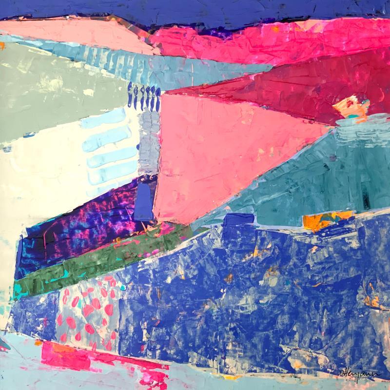 Peinture Randonnée dans la nature par Ottenjann Andrea | Tableau Abstrait Paysages Acrylique