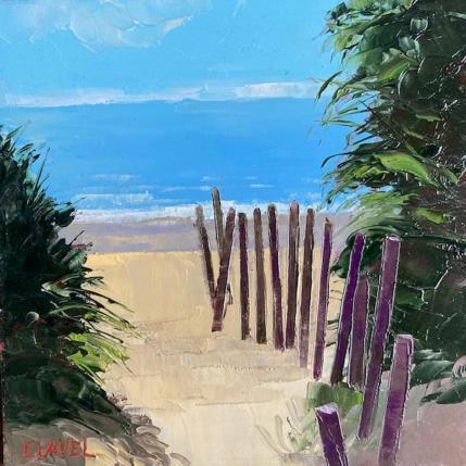 Painting Dans les dunes by Clavel Pier-Marion | Painting Impressionism Oil, Wood Landscapes