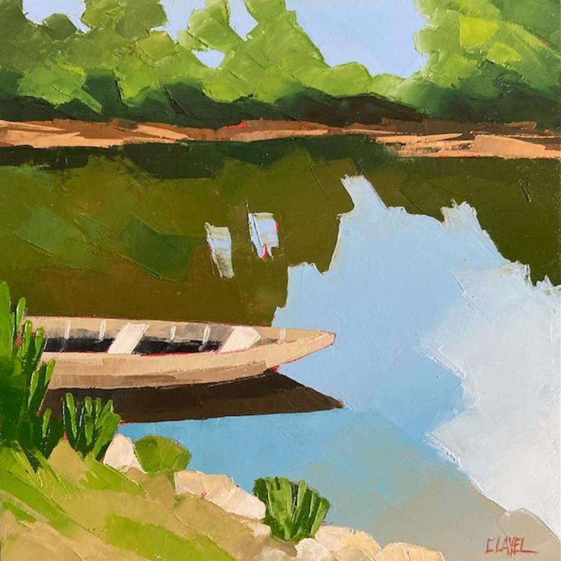 Painting Dans les lônes n°2 by Clavel Pier-Marion | Painting Impressionism Landscapes Wood Oil