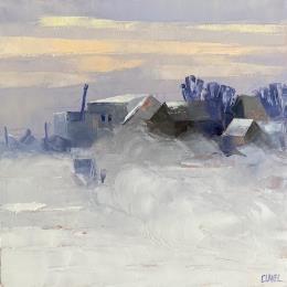 Painting Bourrasque by Clavel Pier-Marion | Painting Impressionism Oil, Wood Landscapes