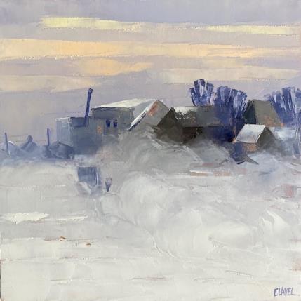 Painting Bourrasque by Clavel Pier-Marion | Painting Impressionism Oil, Wood Landscapes