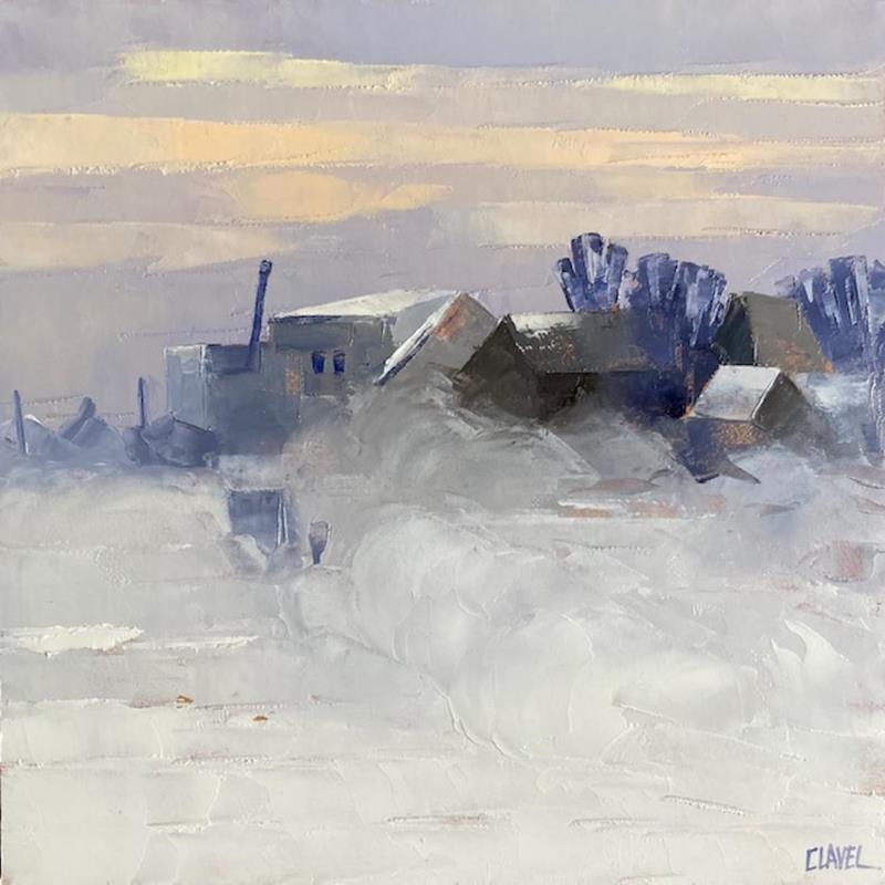 Peinture Bourrasque par Clavel Pier-Marion | Tableau Impressionnisme Paysages Bois Huile