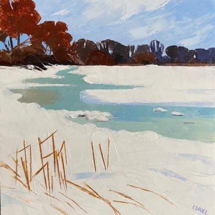 Peinture Traverser la plaine par Clavel Pier-Marion | Tableau Impressionnisme Bois, Huile Paysages