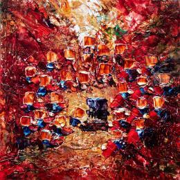 Peinture Concert baroque rouge #1 par Reymond Pierre | Tableau Figuratif Huile Musique