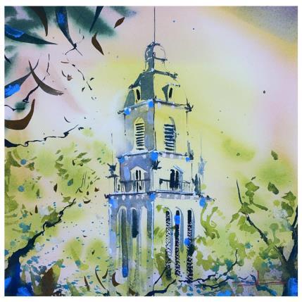 Peinture Le gardien des Flandres par Bailly Kévin  | Tableau Figuratif Aquarelle, Encre Architecture, Urbain