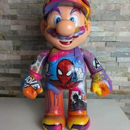 Sculpture  SuperHeroesMario   , CAT6-Playmobil No Name 10044-21517-20241105-2 par Lopez Cédric | Sculpture Pop-art Graffiti Cinéma, Icones Pop, Portraits
