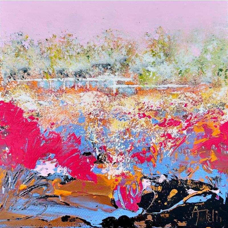 Painting Allégresse by Autelin Florence | Painting Figurative Landscapes Nature Architecture Acrylic