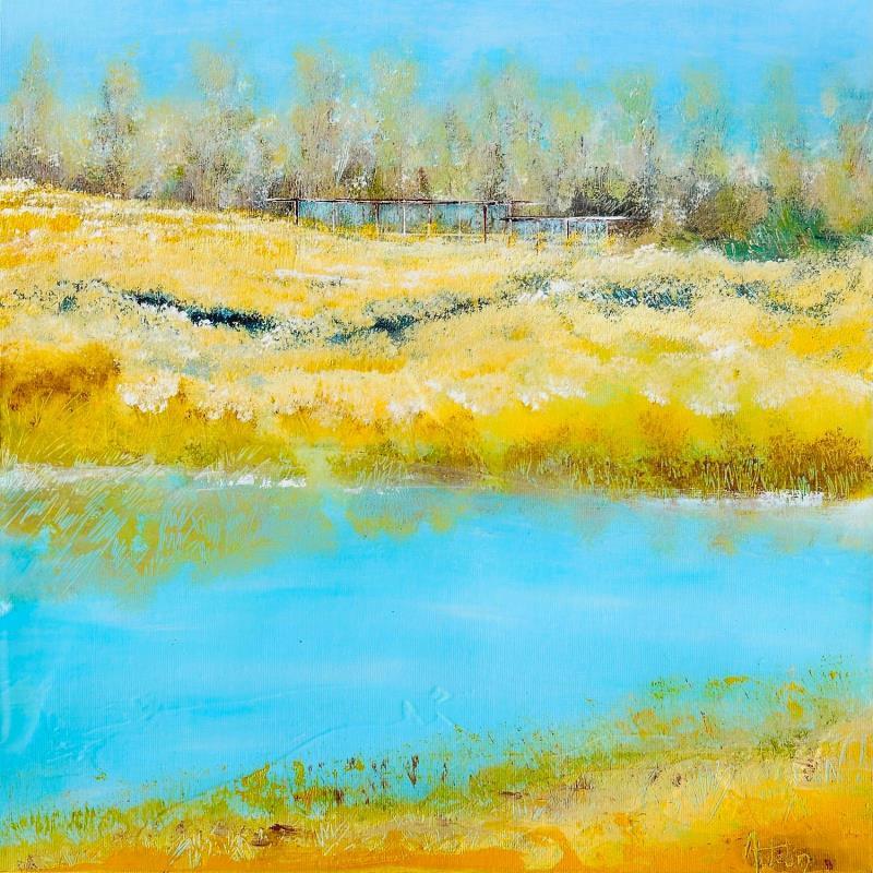 Painting Nature sauvage by Autelin Florence | Painting Figurative Landscapes Nature Architecture Acrylic