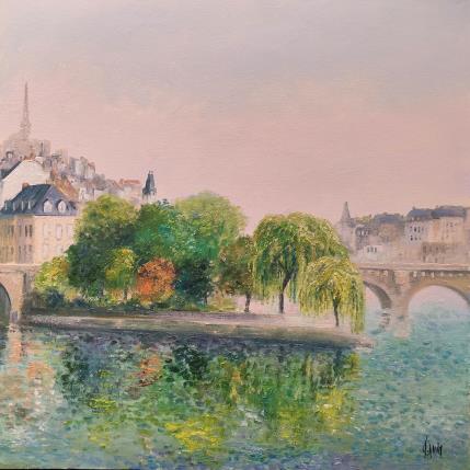 Peinture Un printemps sur l'Ile par Sannier Daniel | Tableau Impressionnisme Huile Paysages