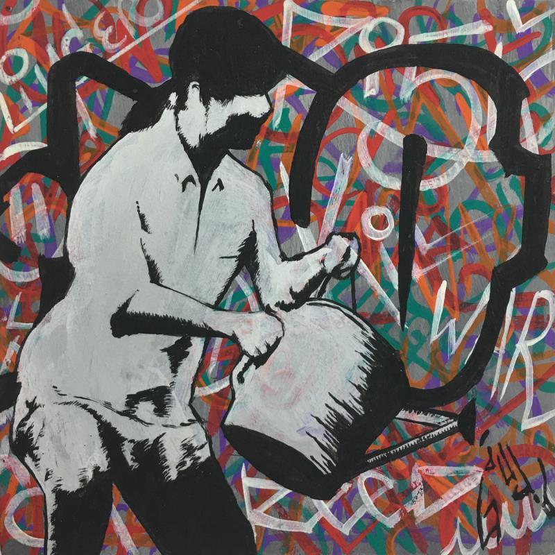 Painting red light by Di Vicino Gaudio Alessandro | Painting Street art Life style Graffiti Acrylic