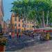 Peinture Place  Richelme à Aix  en  Provence  par Degabriel Véronique | Tableau Réalisme Paysages Urbain Scènes de vie Huile