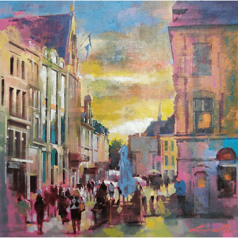 Peinture Vers le Palais Rihour par Man Kwon Young | Tableau