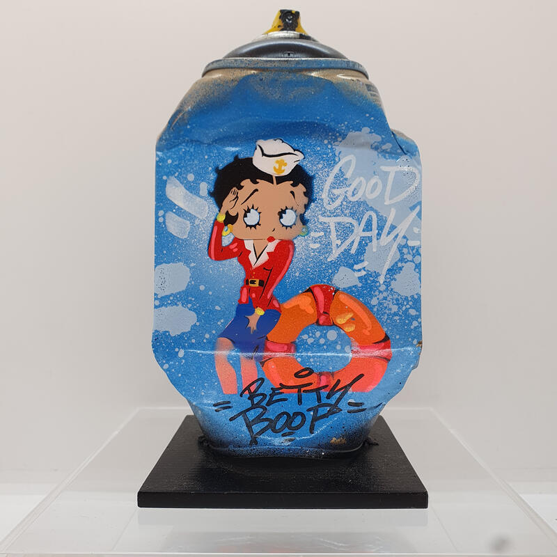 Sculpture Betty Captain by Lemoine Mael | Sculpture Pop-art Pop icons Graffiti Acrylic