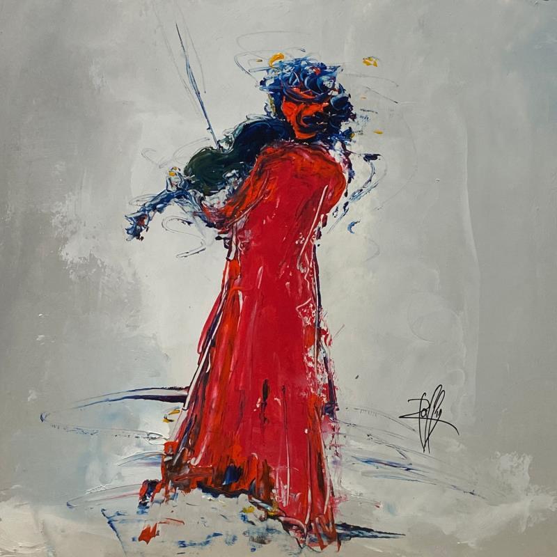 Painting Violoniste by Raffin Christian | Painting Figurative Life style Oil