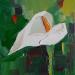Painting White calla by Lunetskaya Elena | Painting Figurative Oil