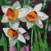 Peinture Daffodils in bloom par Lunetskaya Elena | Tableau Figuratif Carton Huile
