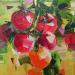 Peinture tomatoes on a branch par Lunetskaya Elena | Tableau Figuratif Huile