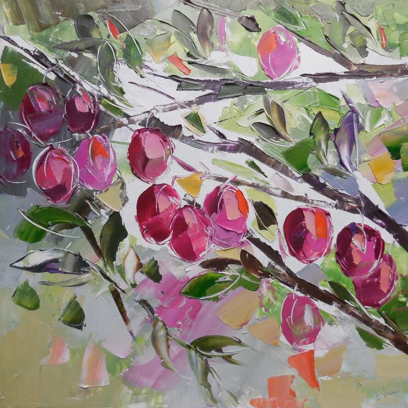 Peinture Plum harvest par Lunetskaya Elena | Tableau Figuratif Huile