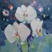 Peinture White orchid par Lunetskaya Elena | Tableau Figuratif Huile