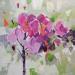Peinture Pink orchid  par Lunetskaya Elena | Tableau Figuratif Huile