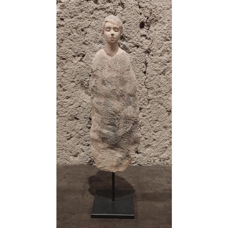 Sculpture silence des pierres 2 par Ferret Isabelle | Sculpture Figuratif Céramique