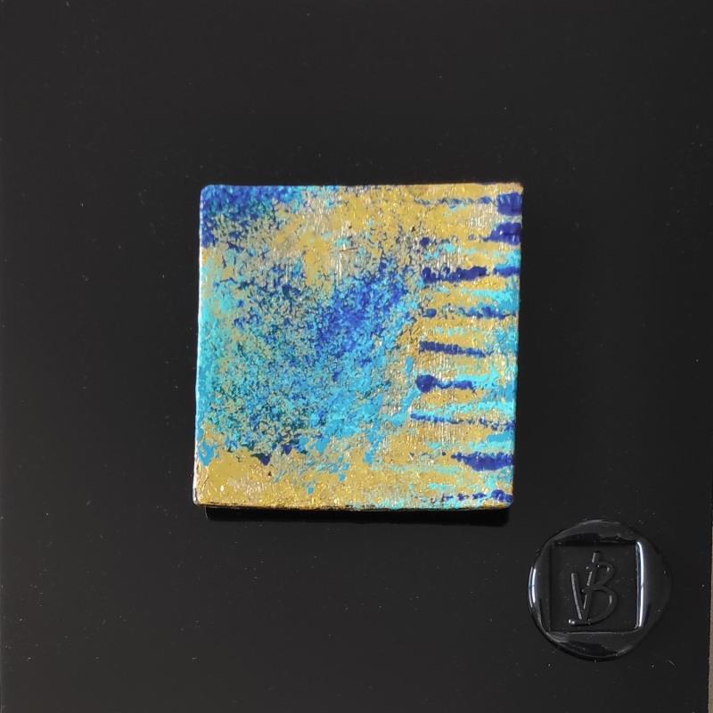 Painting Kasugai by Bauquel Véronique | Painting Abstract Minimalist Wood Metal Acrylic Gluing Resin