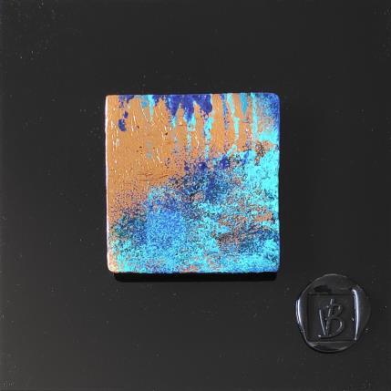 Painting Chiang mai by Bauquel Véronique | Painting Abstract Acrylic, Gluing, Metal, Resin, Wood Minimalist