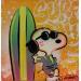 Painting Snoopy surf by Lemoine Mael | Painting Pop-art Pop icons Graffiti Acrylic