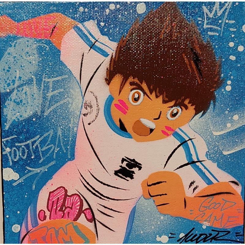Painting Captain Tsubasa by Lemoine Mael | Painting Pop-art Pop icons Graffiti Acrylic