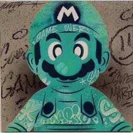 Peinture Mario Pop par Lemoine Mael | Tableau Street Art Acrylique, Graffiti Icones Pop