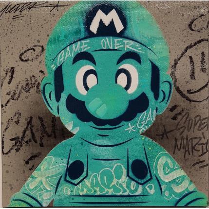 Peinture Mario Pop par Lemoine Mael | Tableau Street Art Acrylique, Graffiti Icones Pop