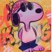 Peinture Snoopy cool pop par Lemoine Mael | Tableau Street Art Icones Pop Graffiti Acrylique