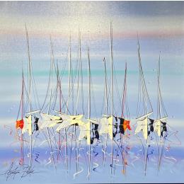 Pintura Avec toi le ciel bleu por Fonteyne David | Pintura Figurativo Acrílico