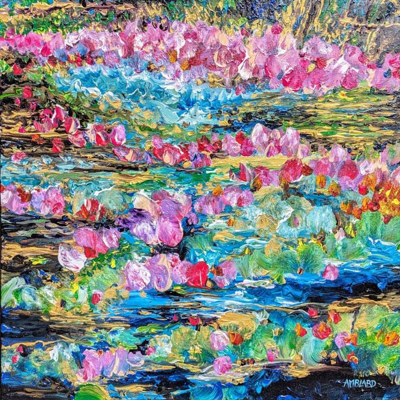 Painting Nénuphar by Amblard Florence | Painting Impressionism Landscapes Nature Acrylic