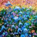 Painting Iris bleus by Amblard Florence | Painting Impressionism Landscapes Nature Acrylic