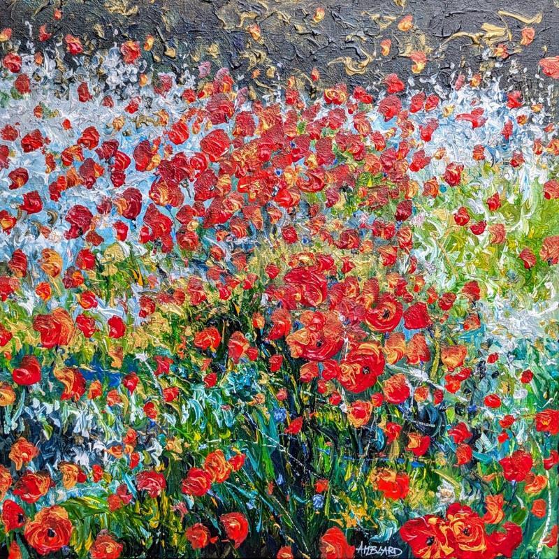 Peinture Nuit argentée par Amblard Florence | Tableau Impressionnisme Paysages Nature Acrylique