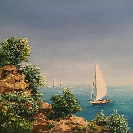 Painting Vers les criques by Blandin Magali | Painting Figurative Oil Landscapes