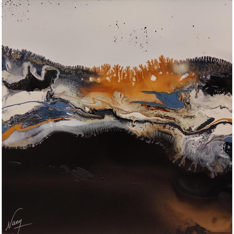 Pintura C2962 por Naen | Pintura Abstracto Minimalista Acrílico Ink