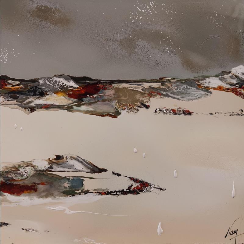 Pintura C2834 por Naen | Pintura Abstracto Minimalista Acrílico Ink