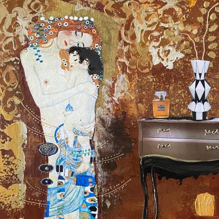 Painting Petit ange  by Romanelli Karine | Painting Figurative Acrylic, Gluing, Paper, Pastel, Posca Life style