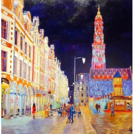 Peinture Féerie d'Arras par Rigaux Régis | Tableau Figuratif Huile Urbain